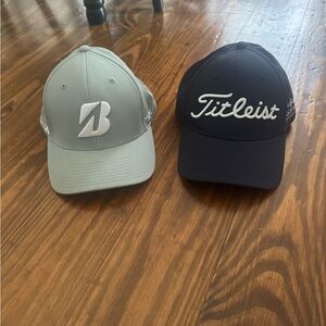 Titleist Navy and Light Gray Golf Caps - Logo Front